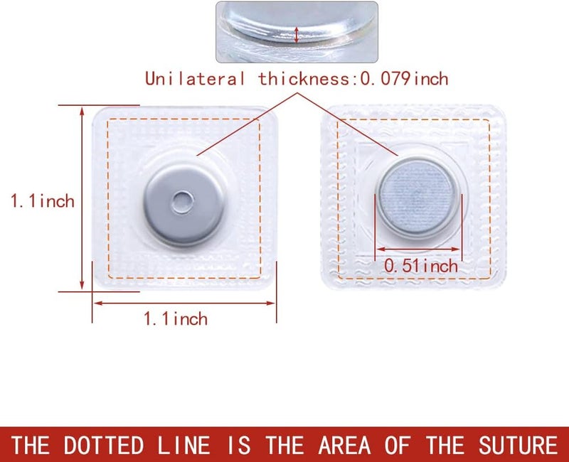 SEMINI Hidden Sew Magnetic Snap Invisible Hidden Sew in PVC Hidden Purse Closure for Fastener Handbag Cloth Clasp DIY Craft Sewing Tools - Image 3